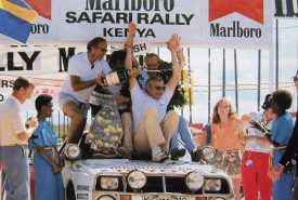 Waldegard Thorszelius Celica TCT na mecie 32 Rajdu Safari 1984
